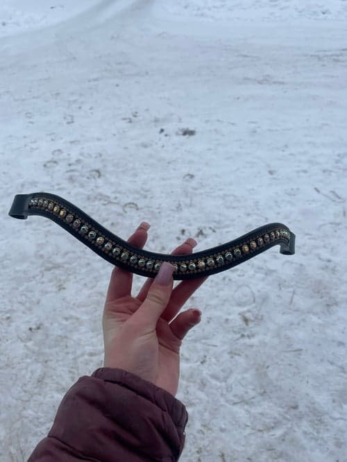 Bild av Svart pannband med strass