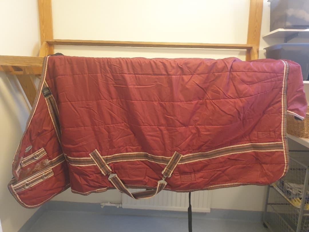 Image 1 of Red stable rug