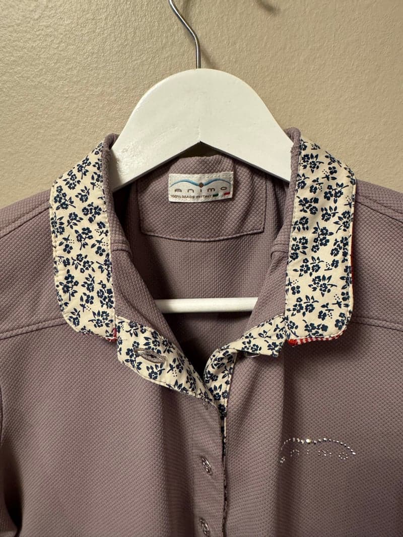 Image 2 of Lila kortärmad ridskjorya från Animo