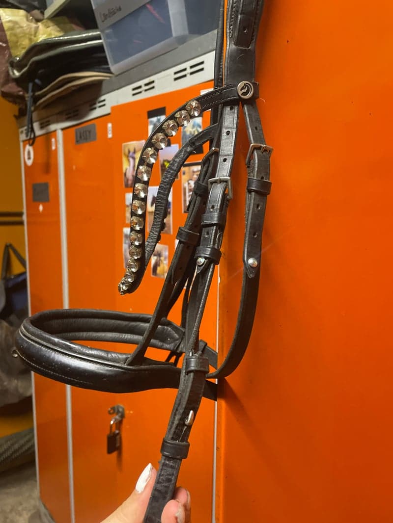 Bild 3 av Svart träns med strass