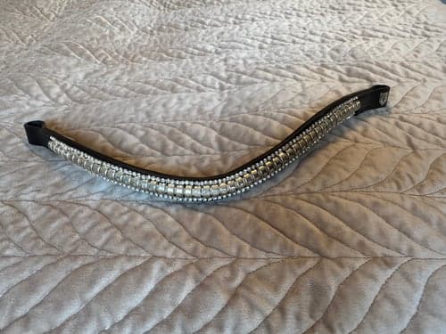 Bild av Svart pannband med strass 