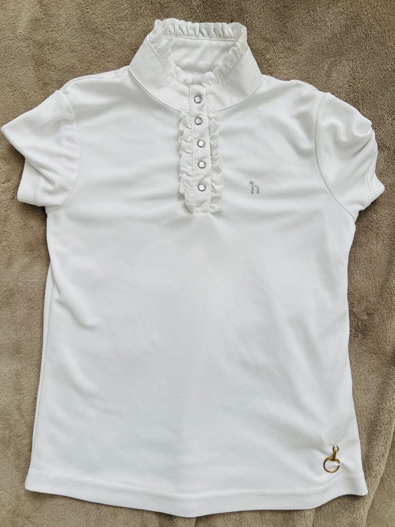 Image 1 of Vit tävlingstop stl.134/140