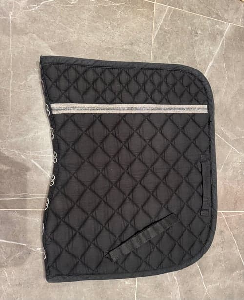 Image of Svart schabrak med rosaklittrig rand från GG