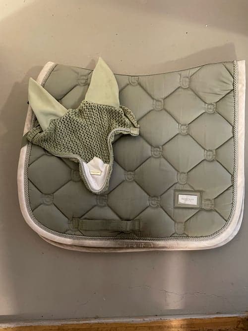 Image of Mint grönt schabrak + huva 