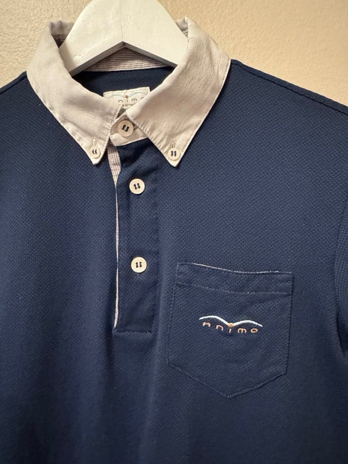 Media 6 av Mörkblå kortärmad pikétröja från Animo