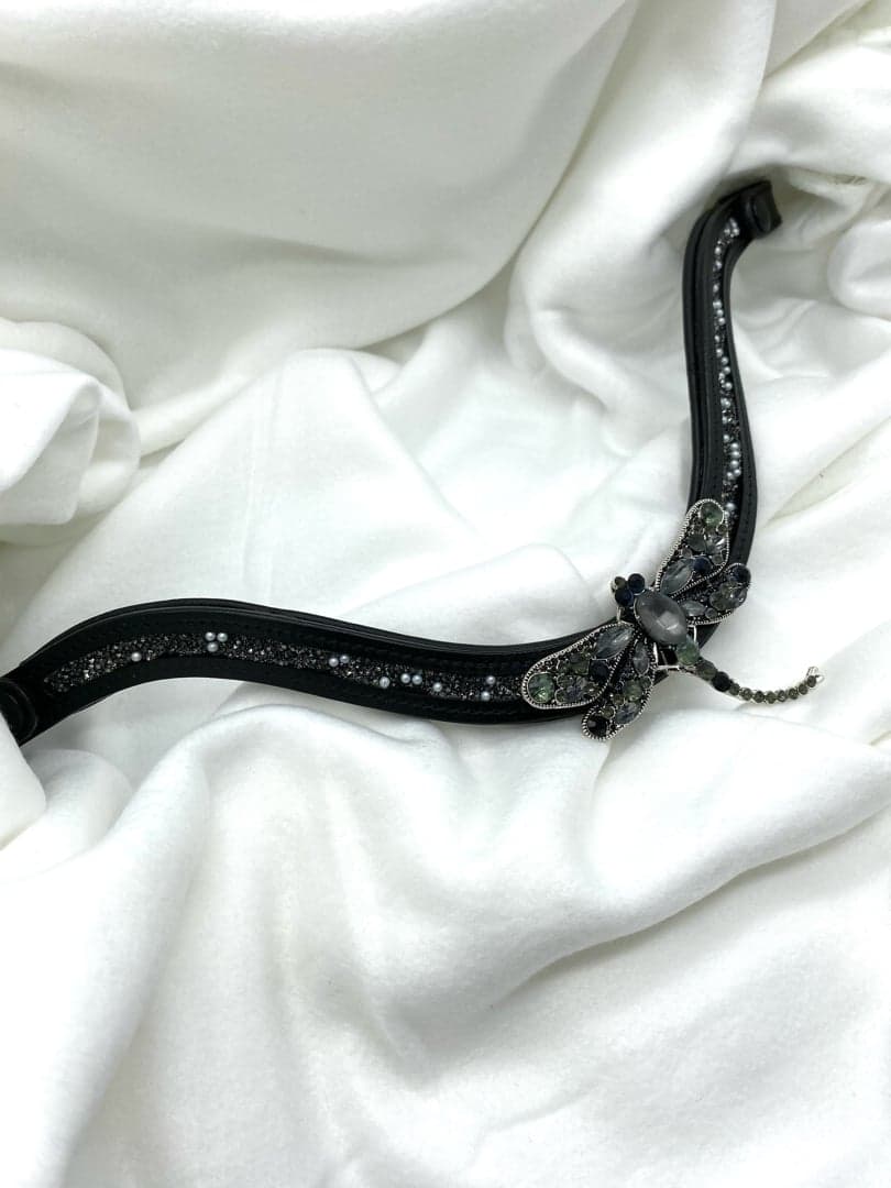 Bild 1 av Svart pannband FULL med strass