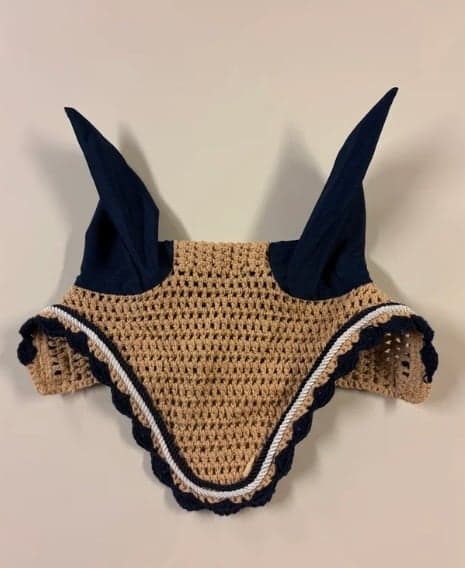 Bild 1 av Bruna huva med mörkblå detaljerj