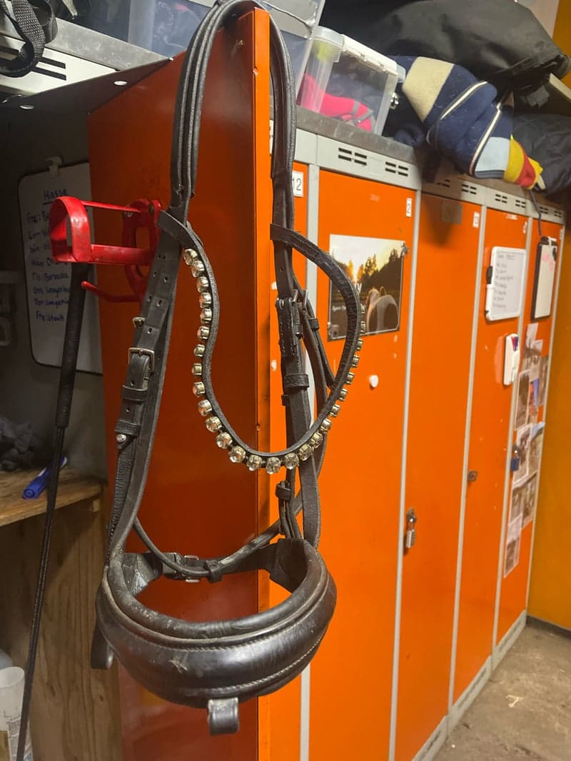 Bild 2 av Svart träns med strass