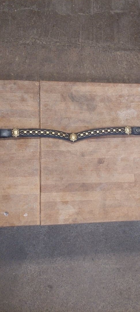 Bild av Svart guldigt pannband 