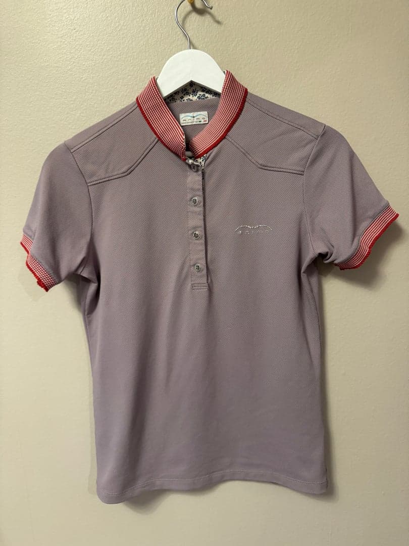 Image 1 of Lila kortärmad ridskjorya från Animo