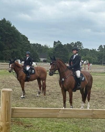 Post 18 of Belgian Warmblood with title Nicoline och Adam felfri i 120 & felfri i 130 med Ingemar ⭐️