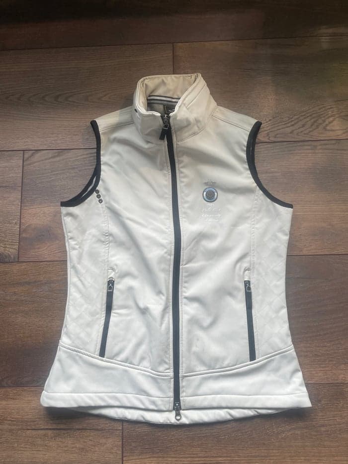 Media 1 of Beige HV Polo fleecefodrad väst storlek L