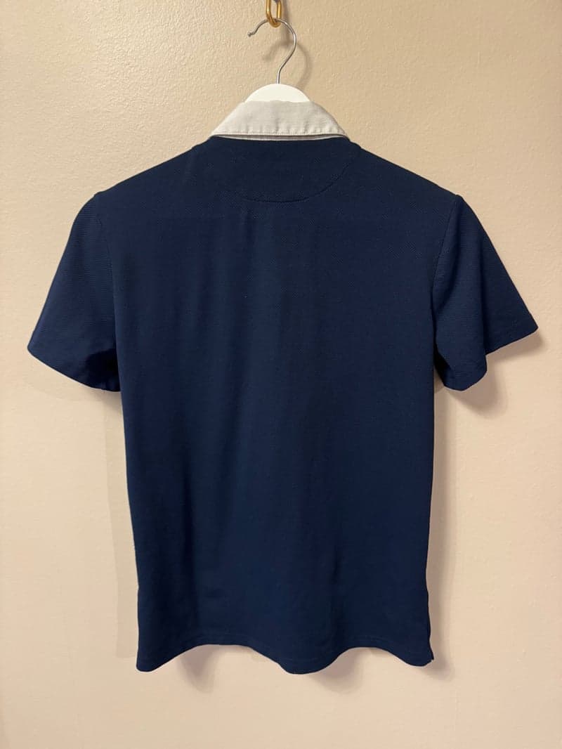 Bild 3 av Mörkblå kortärmad pikétröja från Animo