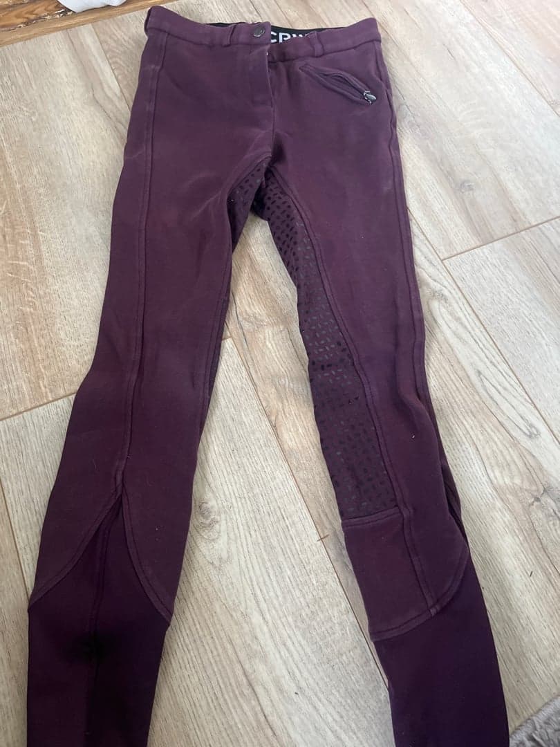 Image 1 of Mörkröda ridbyxor