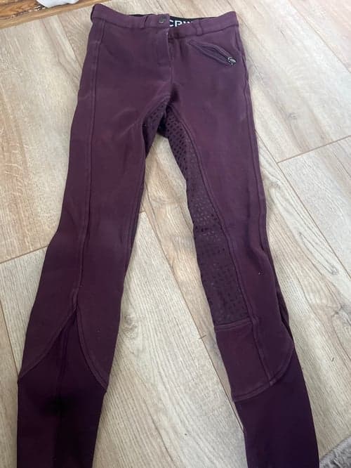 Image of Mörkröda ridbyxor