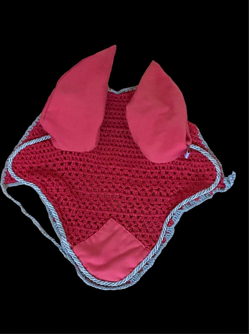 Bild 1 av Röd stickad huva 