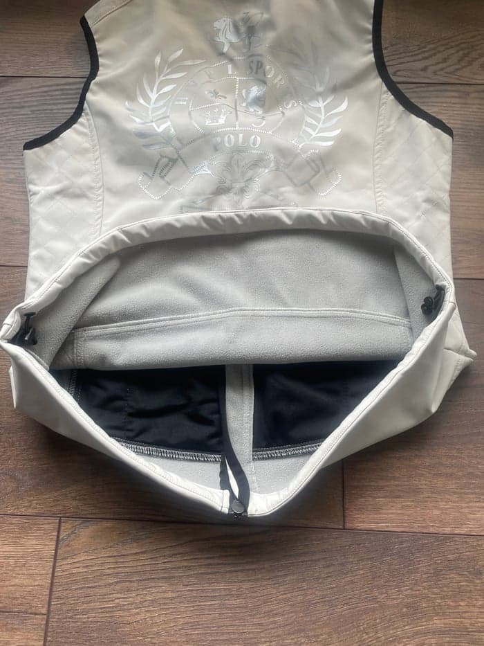 Media 6 of Beige HV Polo fleecefodrad väst storlek L