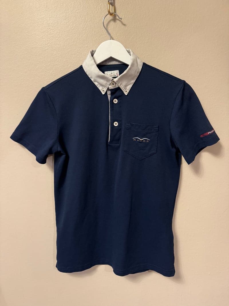 Bild 2 av Mörkblå kortärmad pikétröja från Animo