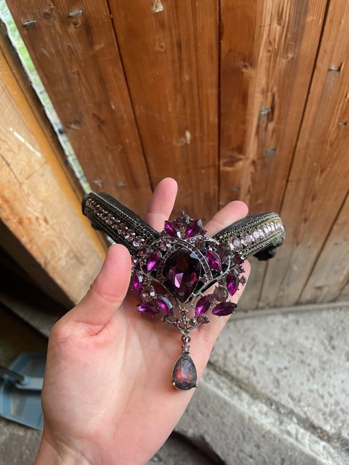 Media 1 av Lila/rosa bling pannband