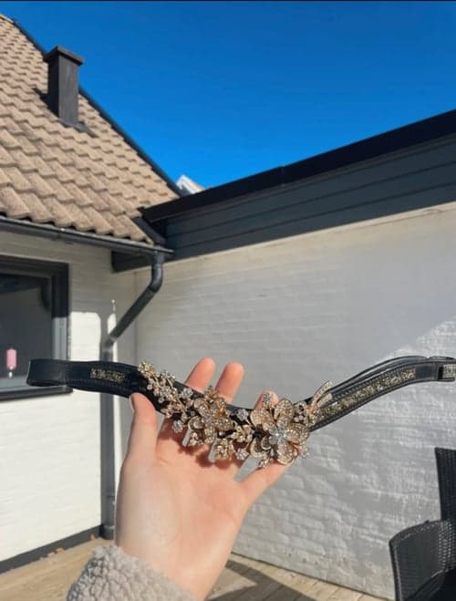 Bild av Svart pannband i strl ponny