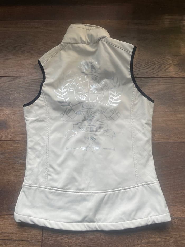 Media 2 of Beige HV Polo fleecefodrad väst storlek L