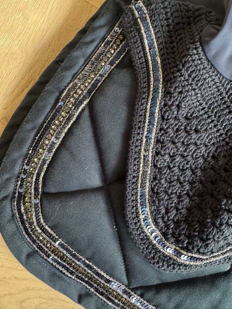 Image 3 of Mörkblått schabrak med matchande huva