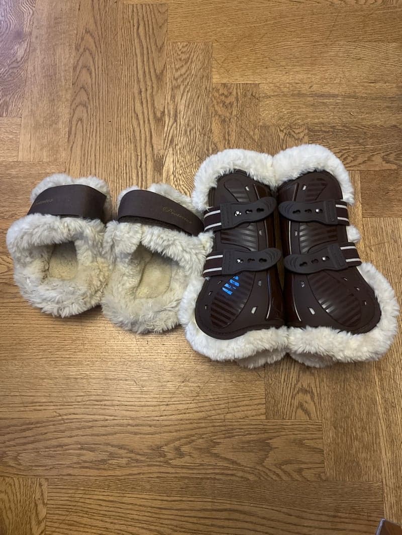 Bild 2 av Bruna benskydd med fluff