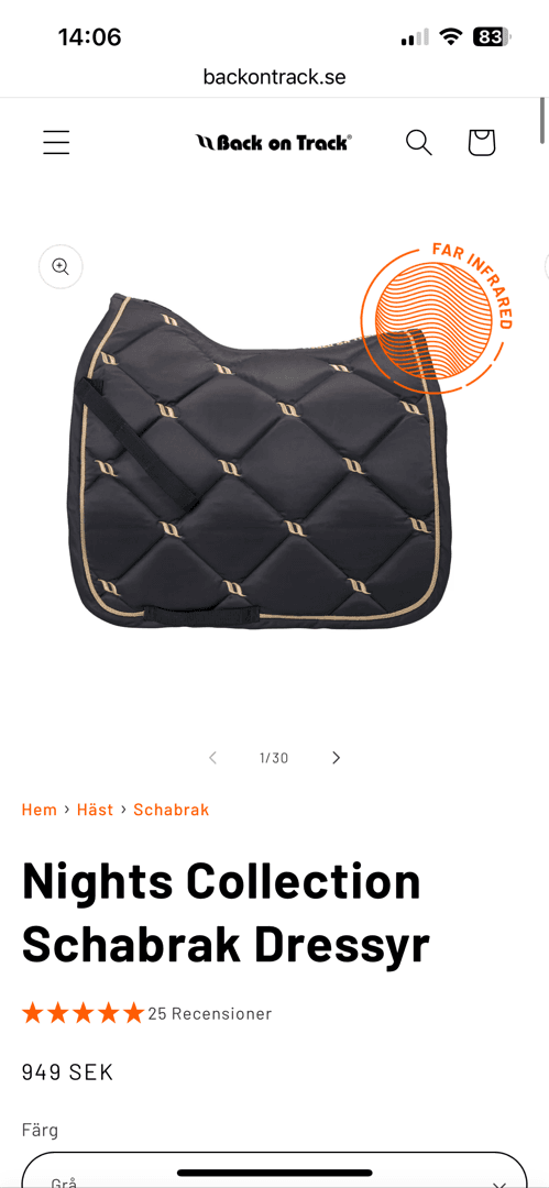 Bild 2 av Grått schabrak från Back on Track