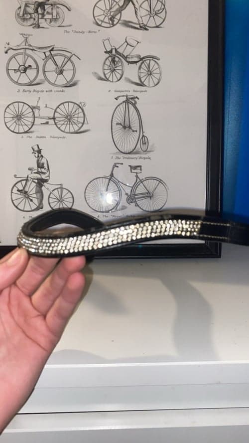 Image of Svart Bling-pannband 