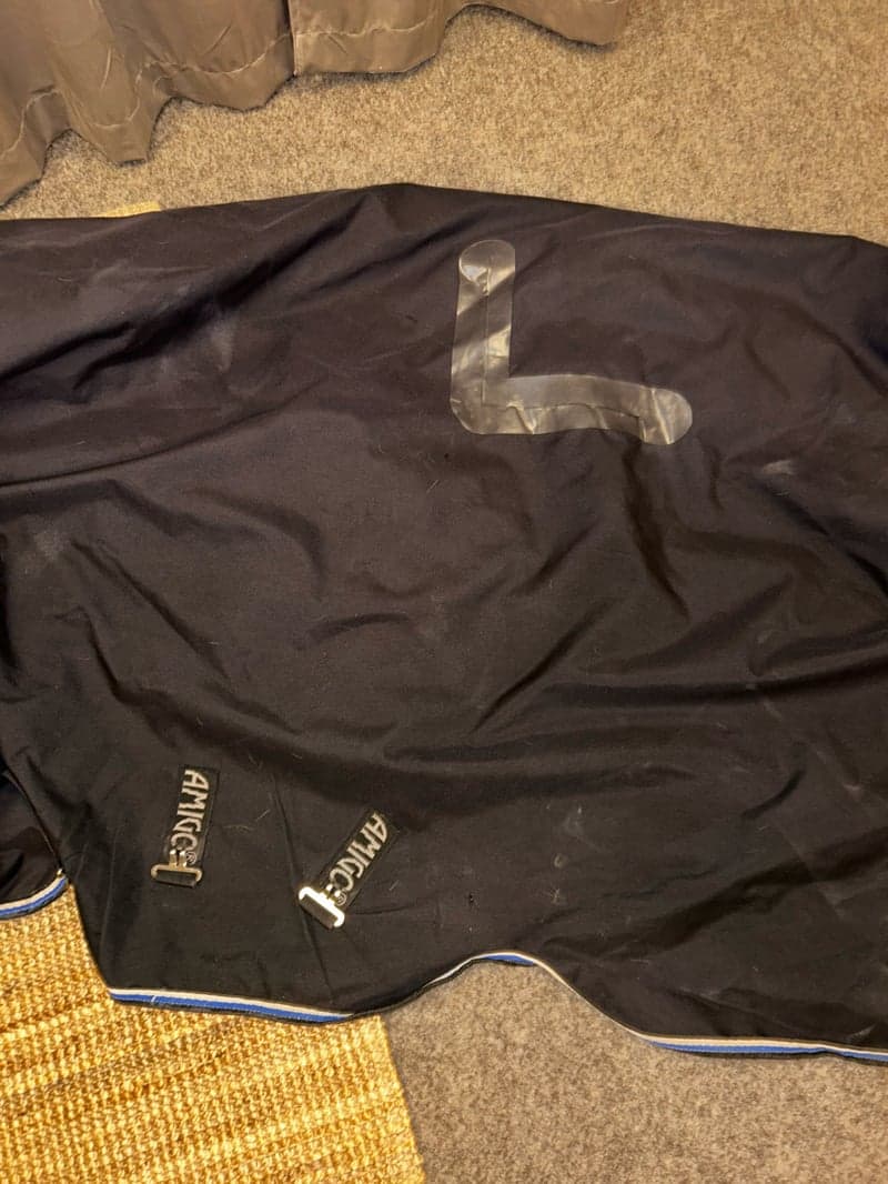 Image 2 of Svart vintertäcke med hals från Horseware Amigo