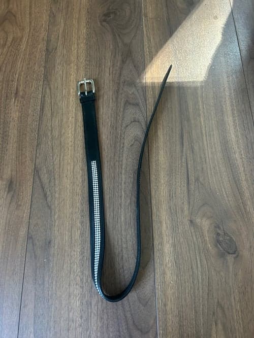 Bild av Svart bältesrem med glitter