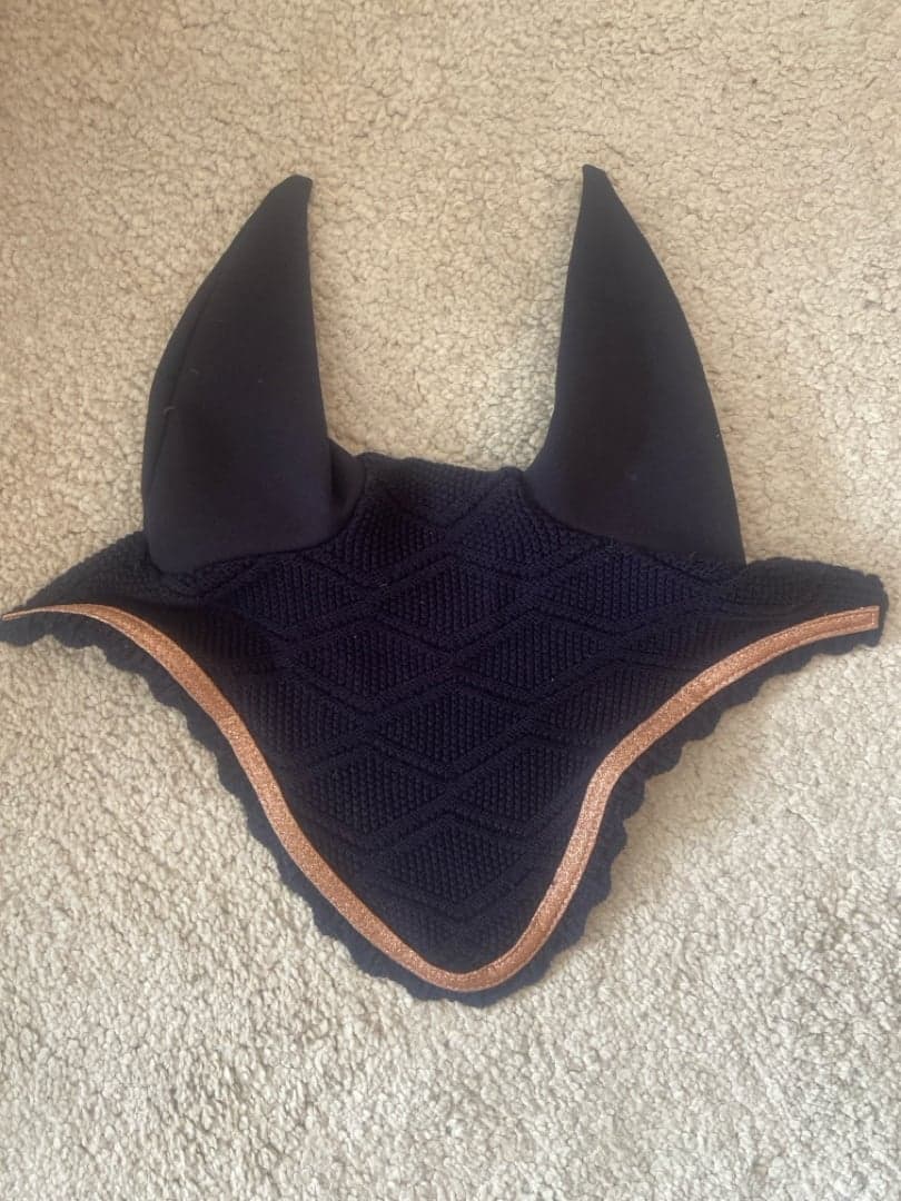 Image 1 of Mörkblå huva med rosé guld