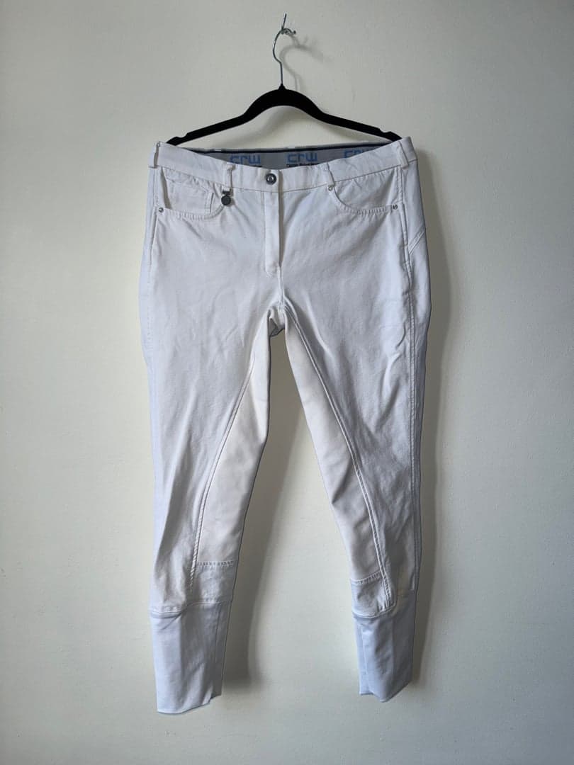 Bild 1 av Vita tävlingridbyxor från CRW