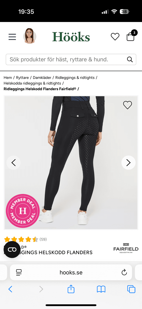 Bild av Svarta ridtights från Hööks