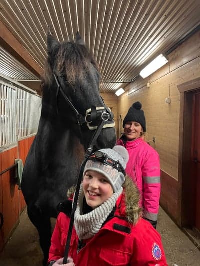 Post 5 of Friesian Horse with title Nu har vi haft lite mys med Ragnar ❤️